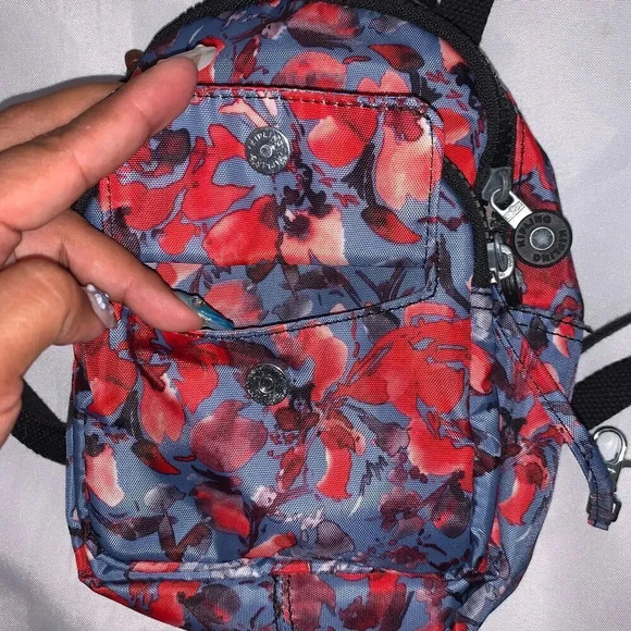 Kipling Alber Convertible 3-in-1 Mini Bag Backpack Festive Floral - Picture 8 of 9